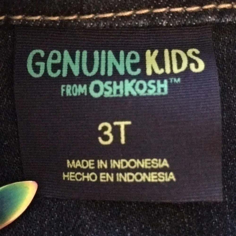 Genuine Kids from OshKosh Demin/Jean Vest Size 3T Dark Blue